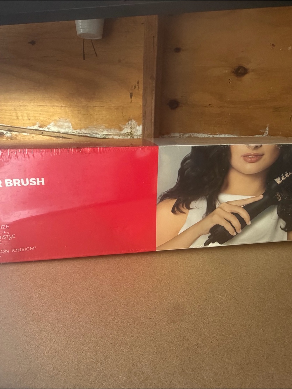 Red Heated Styling Brush for Women - Salon Hair Styler